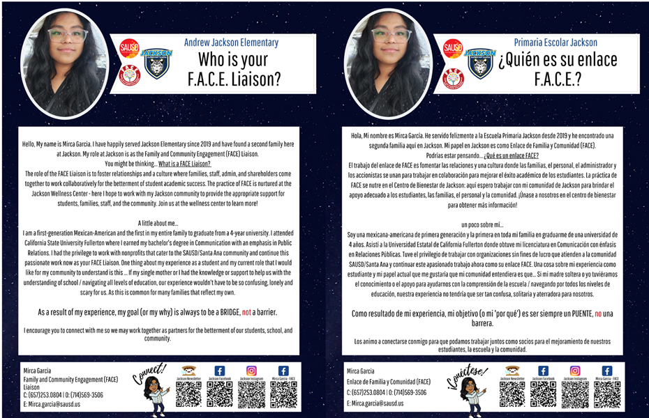 Who is your FACE liaison 